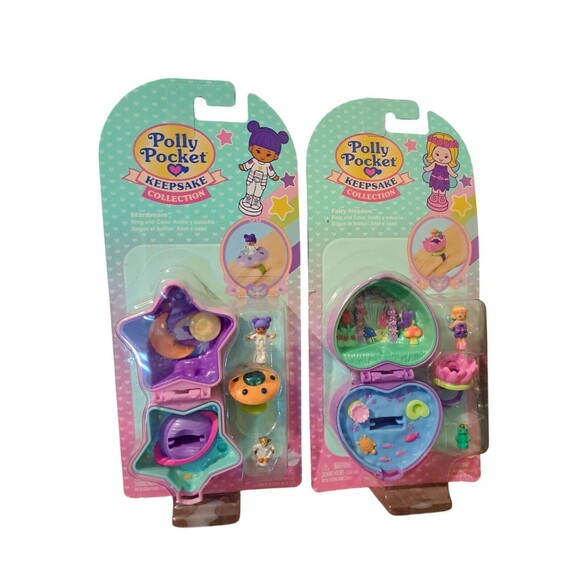2 Polly Pocket Keepsake Collection Heritage Ring Box Stardream Fairy Meadow 2025 - Picture 1 of 3